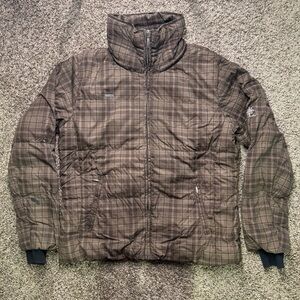 Columbia plaid puffer winter coat